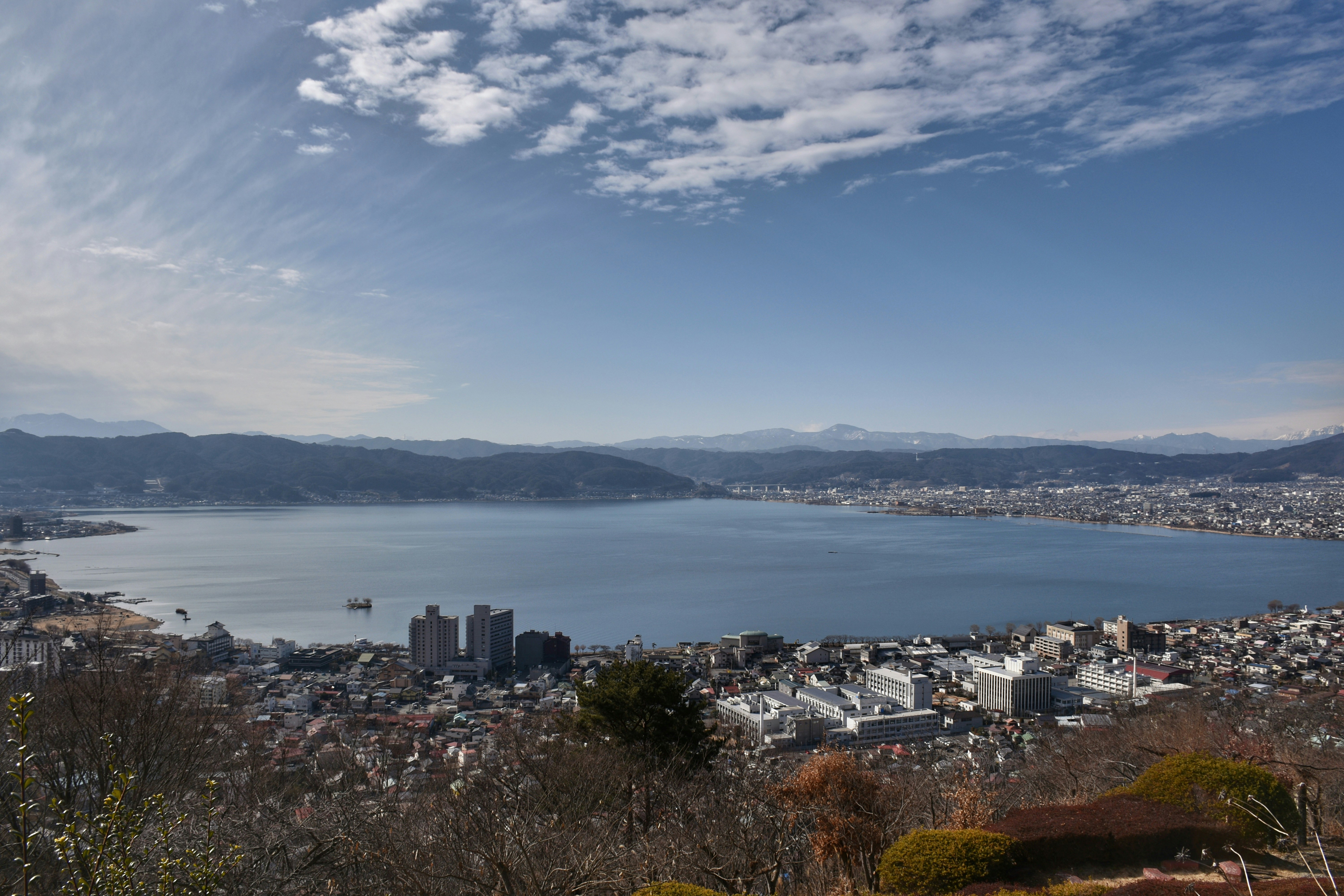 Lake Suwa view for Your Name route